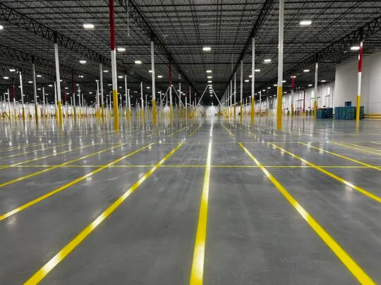 Atlanta Line Striping project — Georgia parking lot and warehouse floor marking