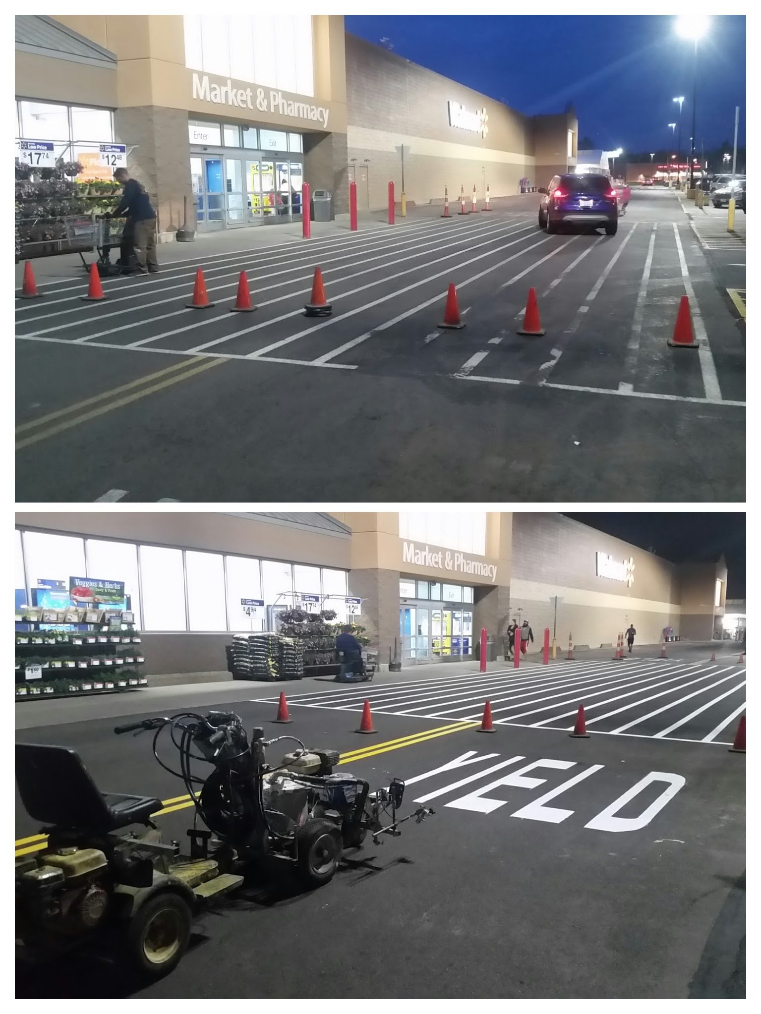 Atlanta Line Striping project — Georgia parking lot and warehouse floor marking