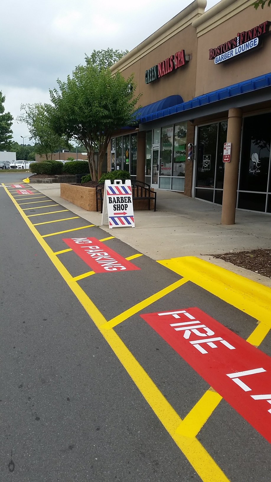 Atlanta Line Striping project — Georgia parking lot and warehouse floor marking