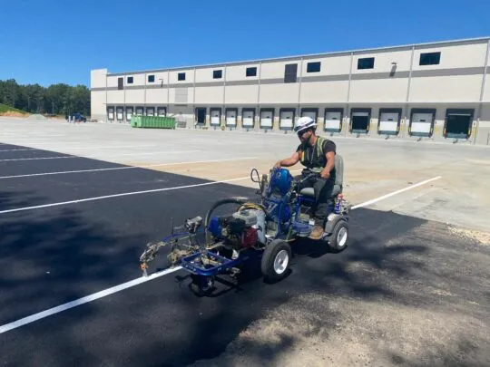 Atlanta Line Striping project — Georgia parking lot and warehouse floor marking
