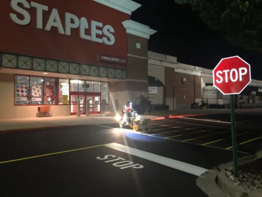 Atlanta Line Striping project — Georgia parking lot and warehouse floor marking