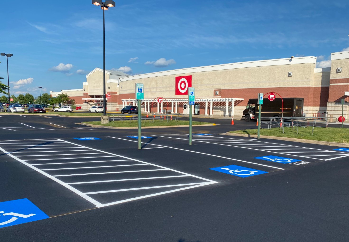 Atlanta Line Striping project — Georgia parking lot and warehouse floor marking