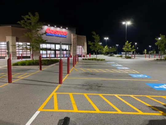 Atlanta Line Striping project — Georgia parking lot and warehouse floor marking