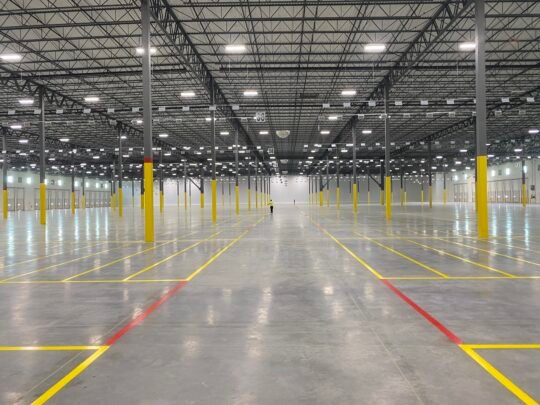 Atlanta Line Striping project — Georgia parking lot and warehouse floor marking
