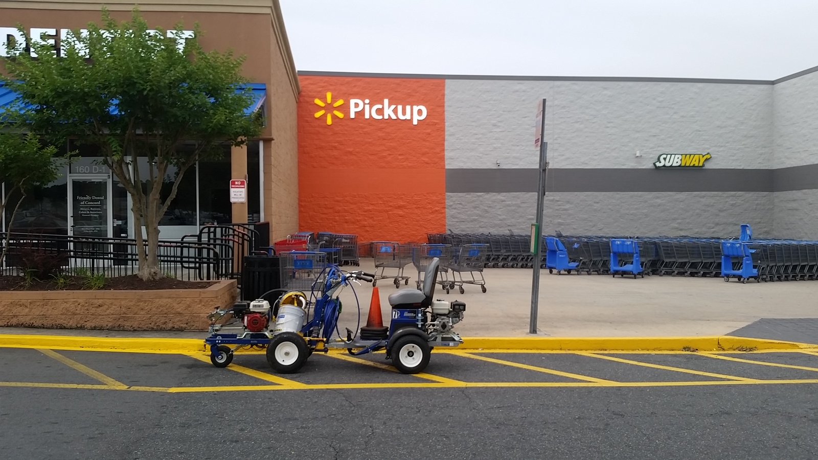 Atlanta Line Striping project — Georgia parking lot and warehouse floor marking