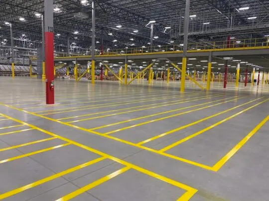 Atlanta Line Striping project — Georgia parking lot and warehouse floor marking