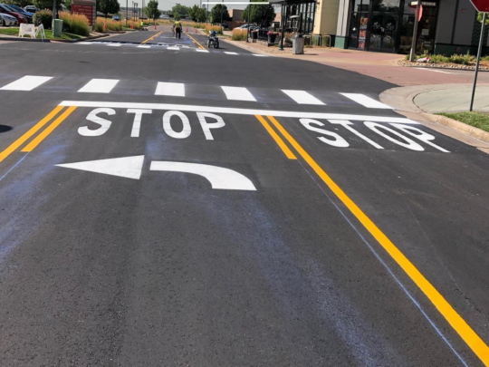 Atlanta Line Striping project — Georgia parking lot and warehouse floor marking