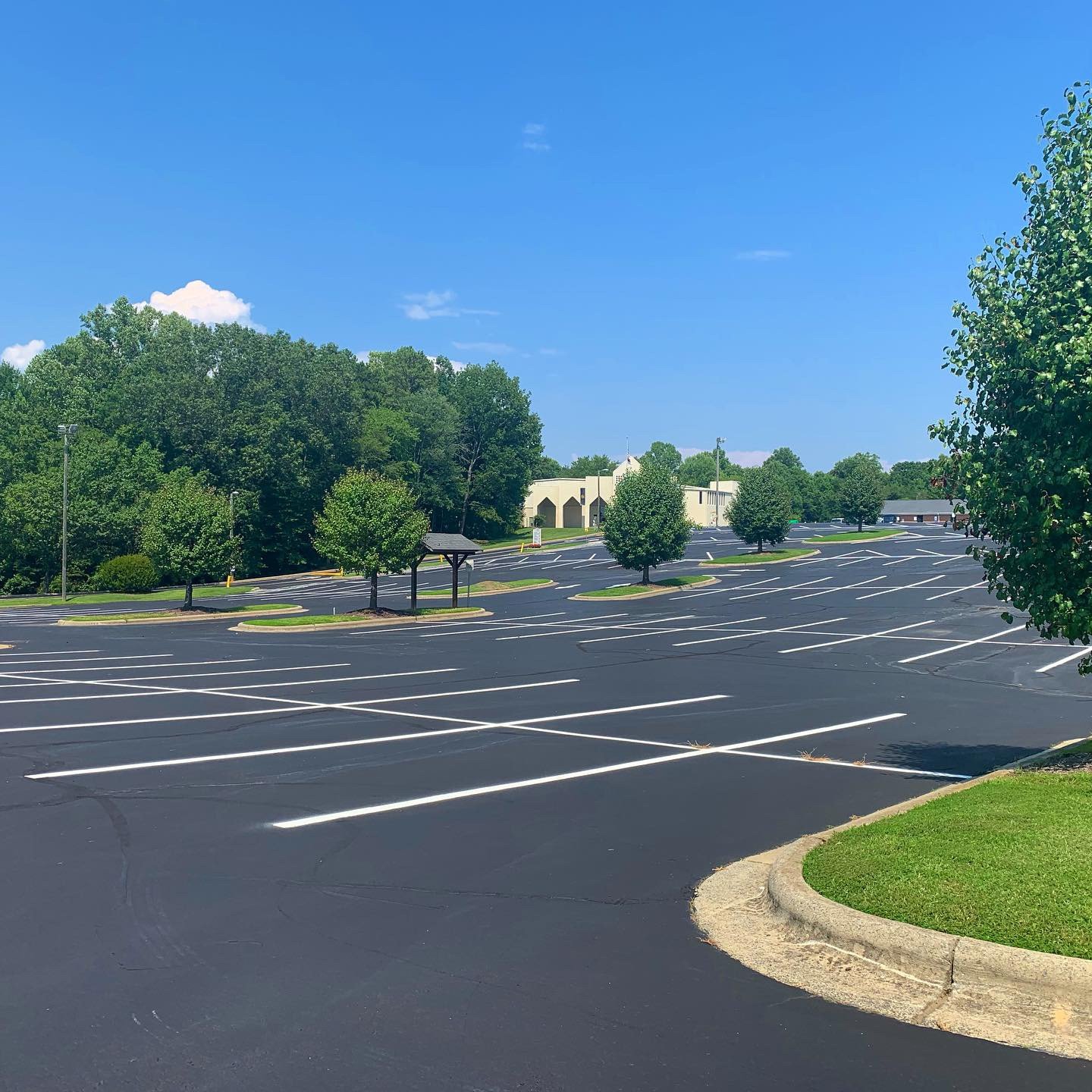 Atlanta Line Striping project — Georgia parking lot and warehouse floor marking