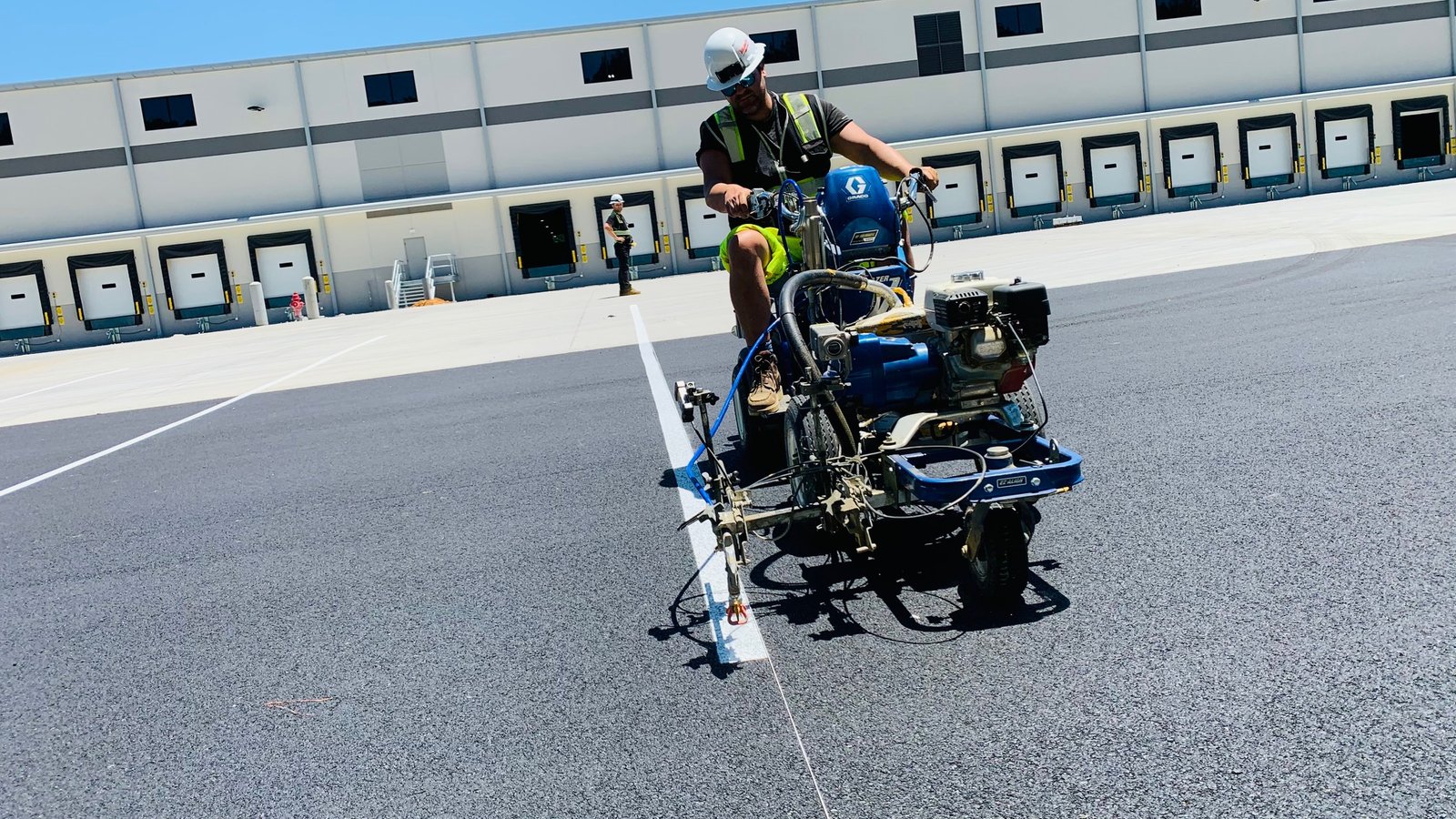 Atlanta Line Striping project — Georgia parking lot and warehouse floor marking