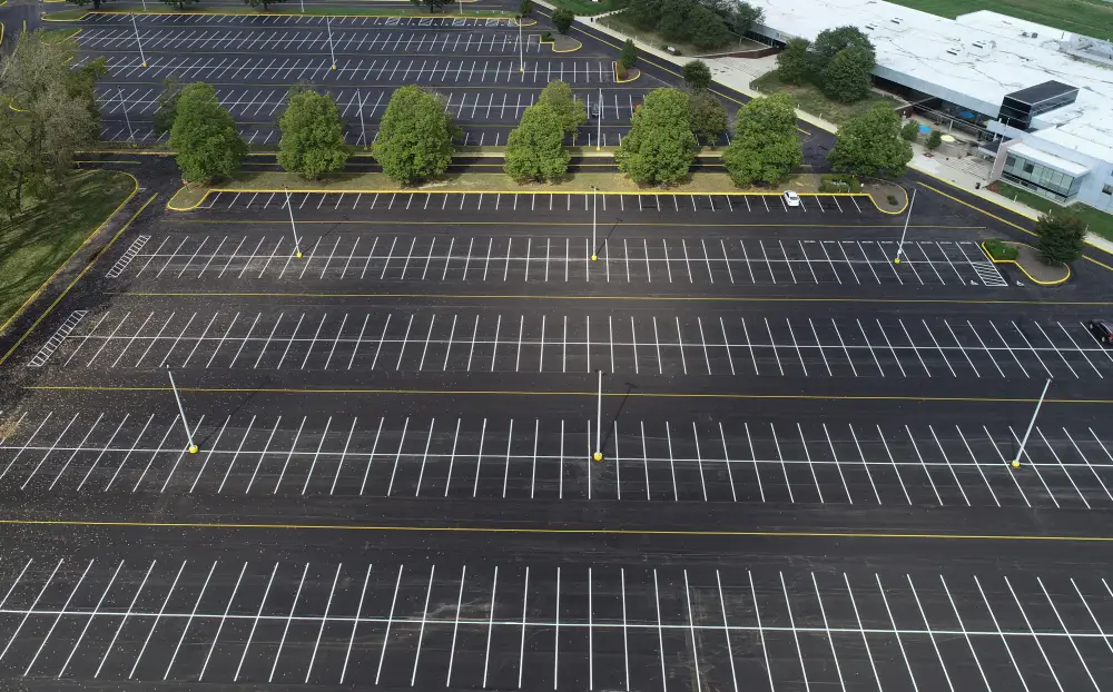 Atlanta Line Striping project — Georgia parking lot and warehouse floor marking
