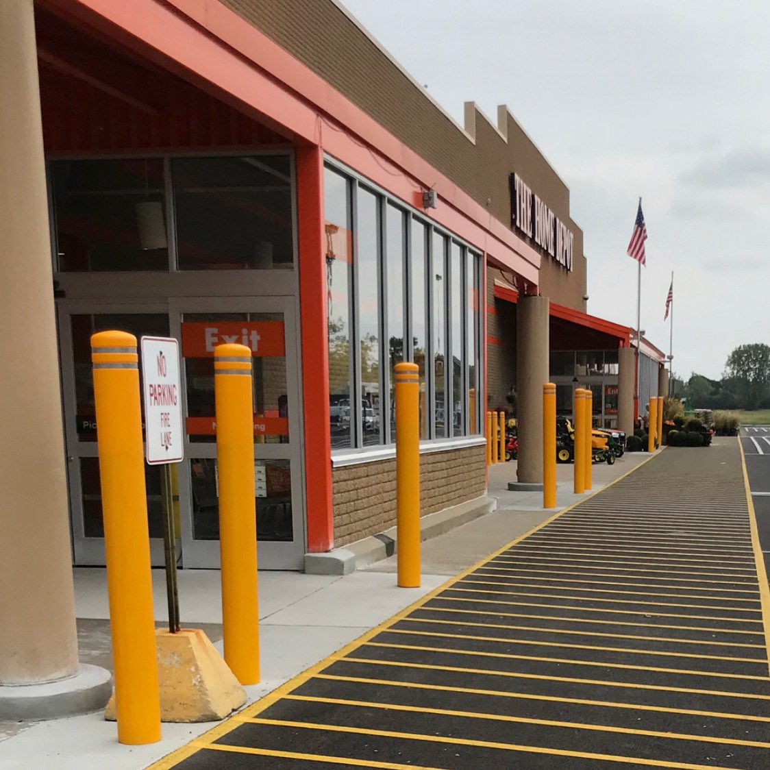 Atlanta Line Striping project — Georgia parking lot and warehouse floor marking