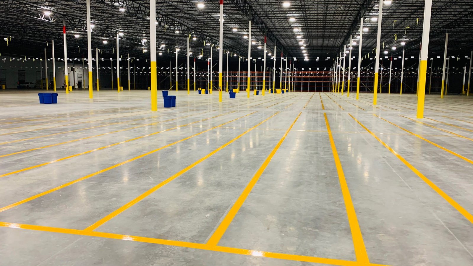 Atlanta Line Striping project — Georgia parking lot and warehouse floor marking