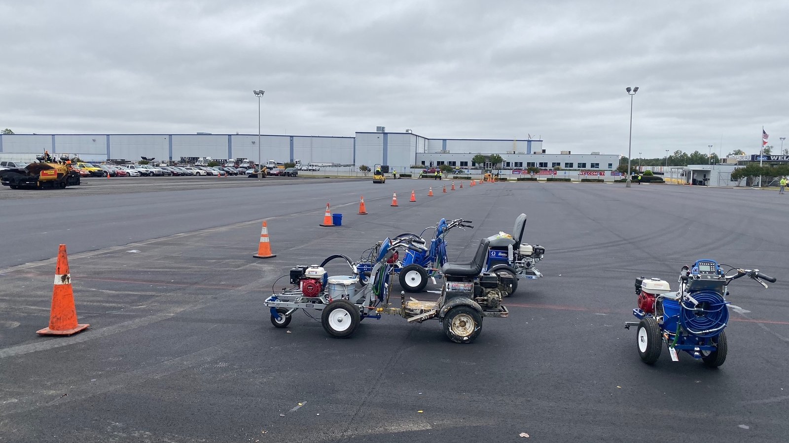 Atlanta Line Striping project — Georgia parking lot and warehouse floor marking