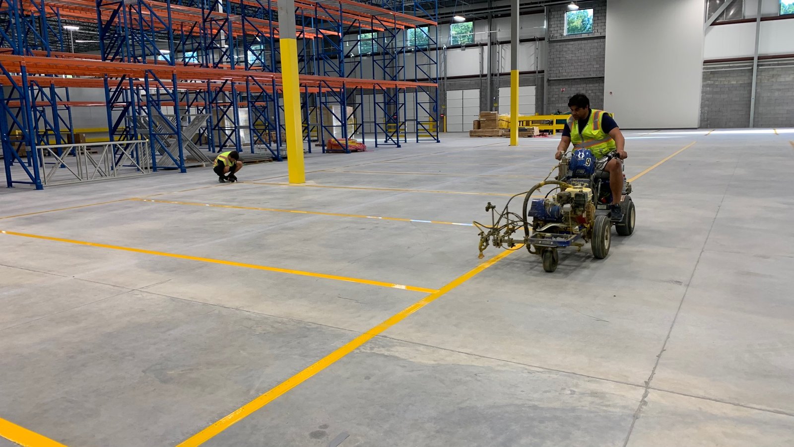 Atlanta Line Striping project — Georgia parking lot and warehouse floor marking