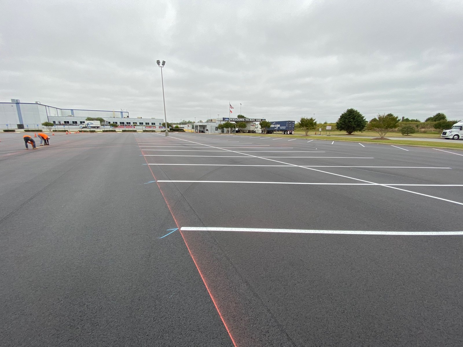 Atlanta Line Striping project — Georgia parking lot and warehouse floor marking