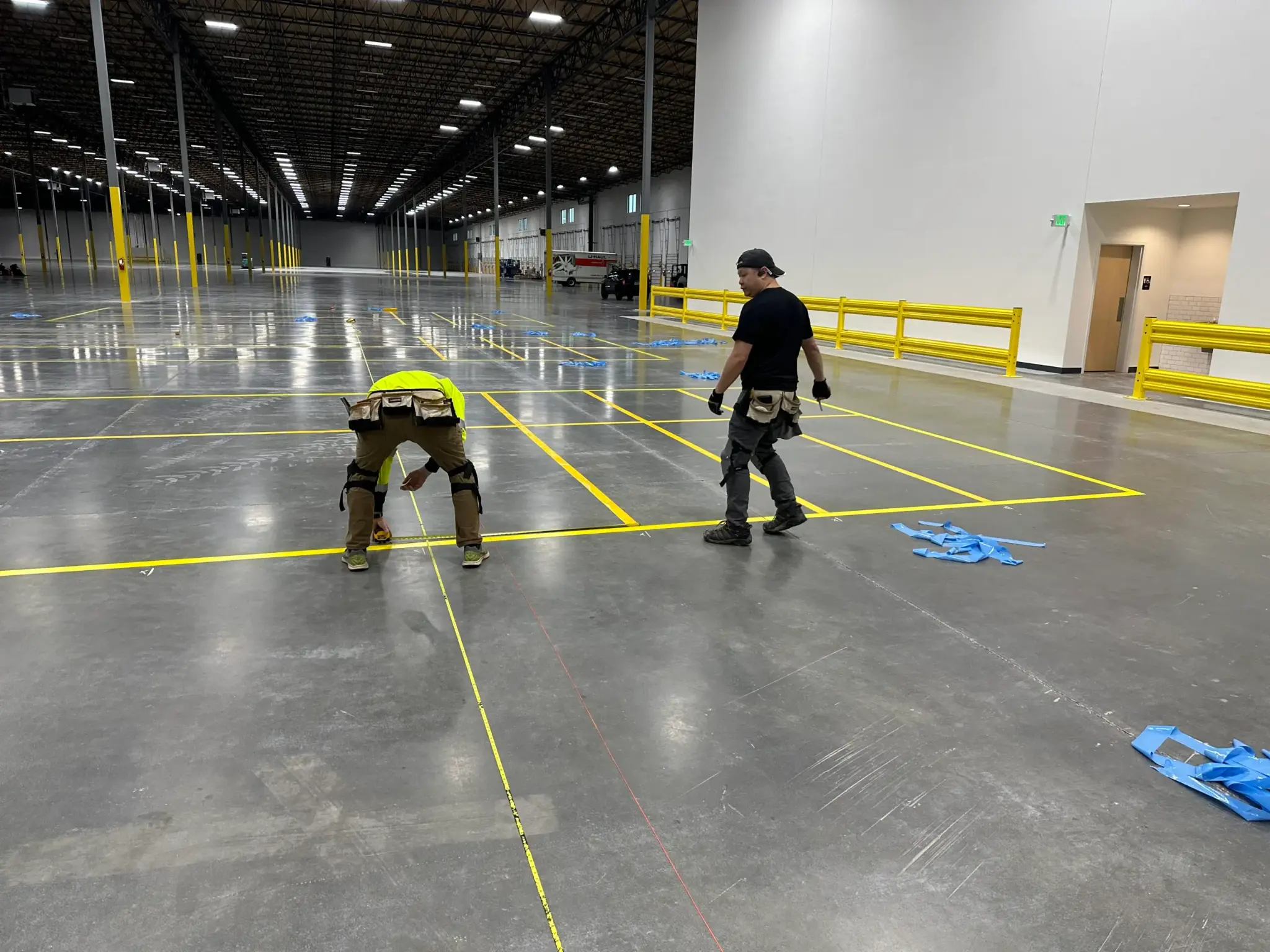 Atlanta Line Striping project — Georgia parking lot and warehouse floor marking