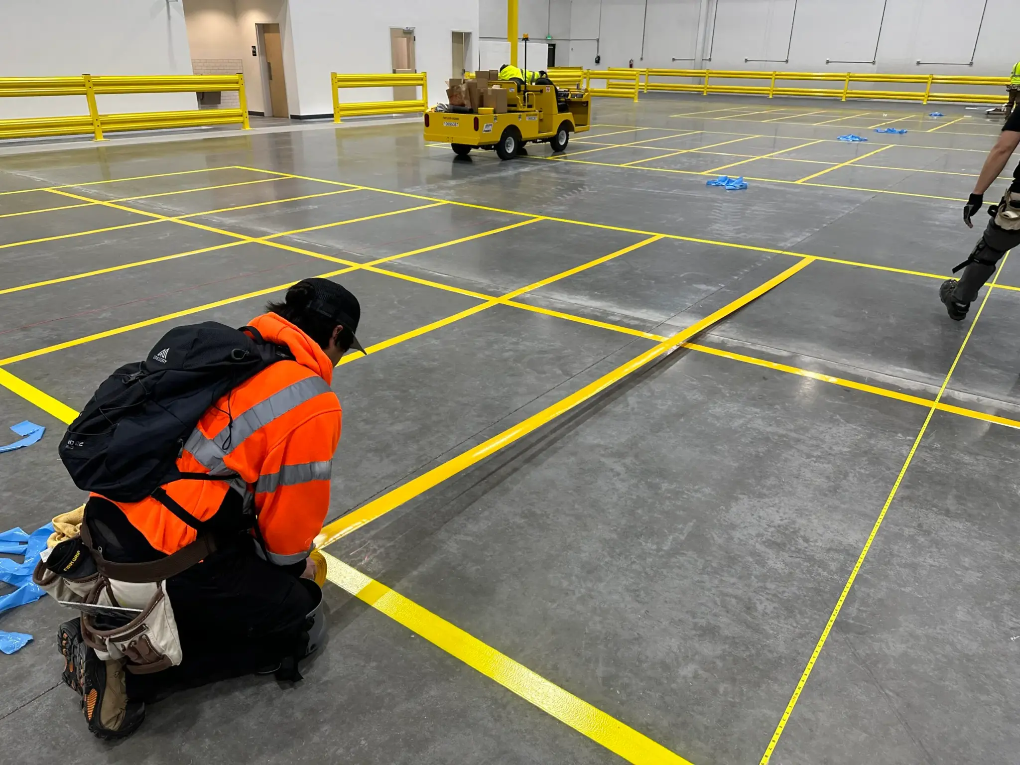 Atlanta Line Striping project — Georgia parking lot and warehouse floor marking