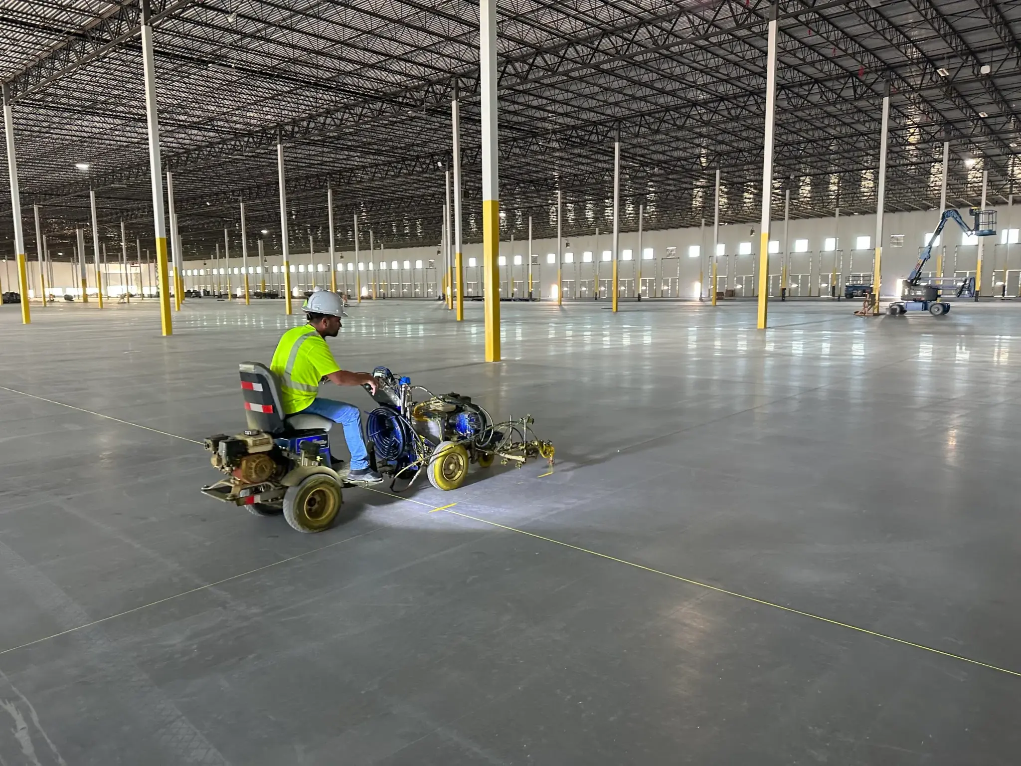 Atlanta Line Striping project — Georgia parking lot and warehouse floor marking