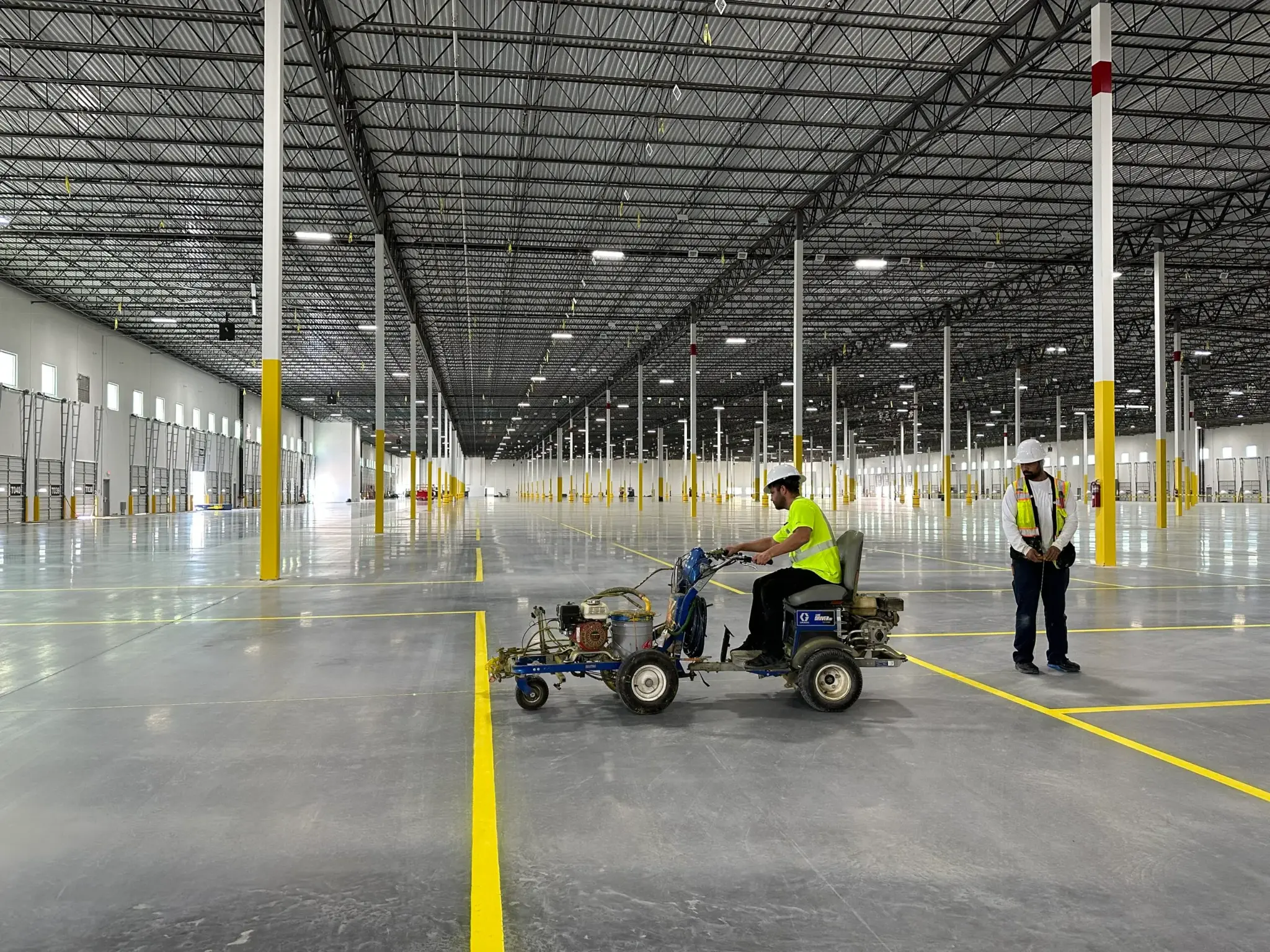 Atlanta Line Striping project — Georgia parking lot and warehouse floor marking