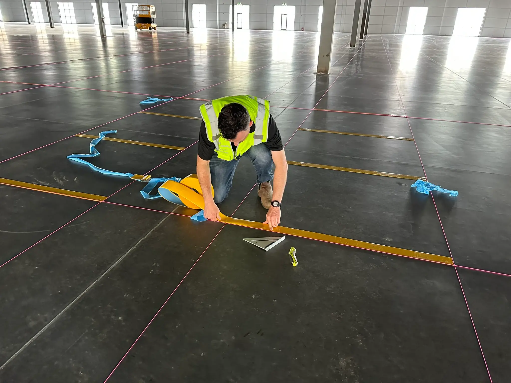 Atlanta Line Striping project — Georgia parking lot and warehouse floor marking