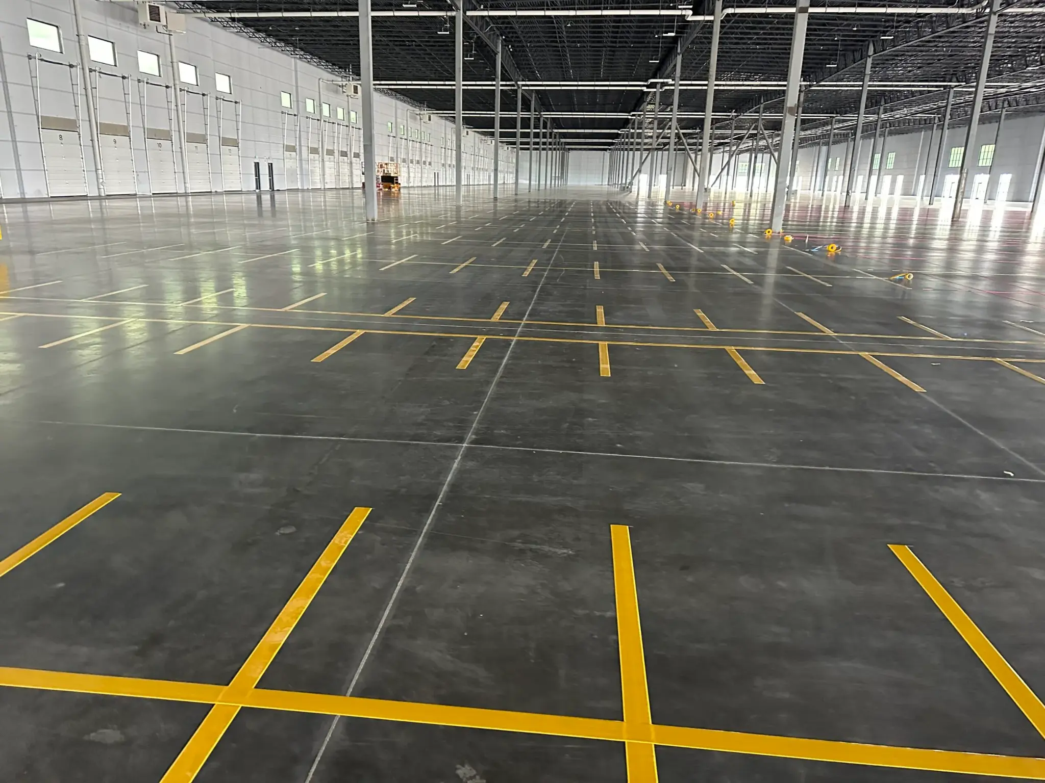 Atlanta Line Striping project — Georgia parking lot and warehouse floor marking