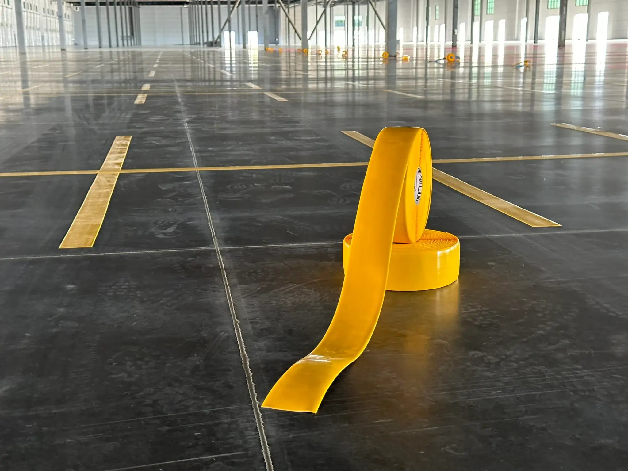 Atlanta Line Striping project — Georgia parking lot and warehouse floor marking