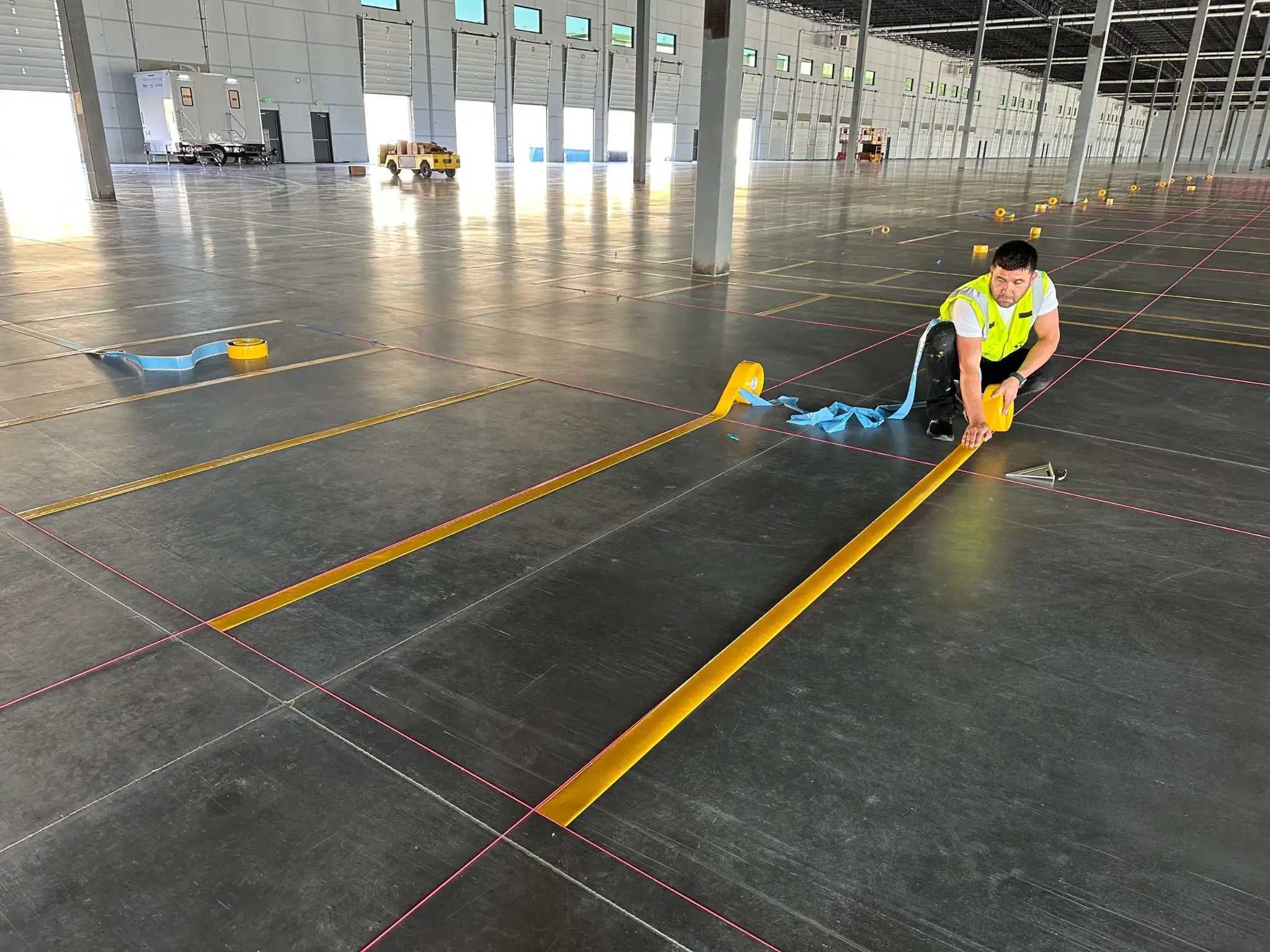 Atlanta Line Striping project — Georgia parking lot and warehouse floor marking
