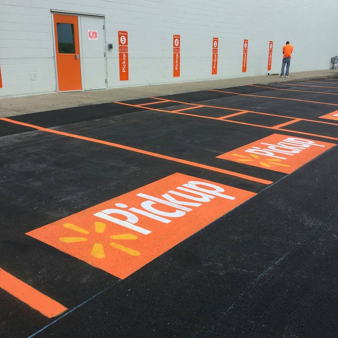 Atlanta Line Striping project — Georgia parking lot and warehouse floor marking
