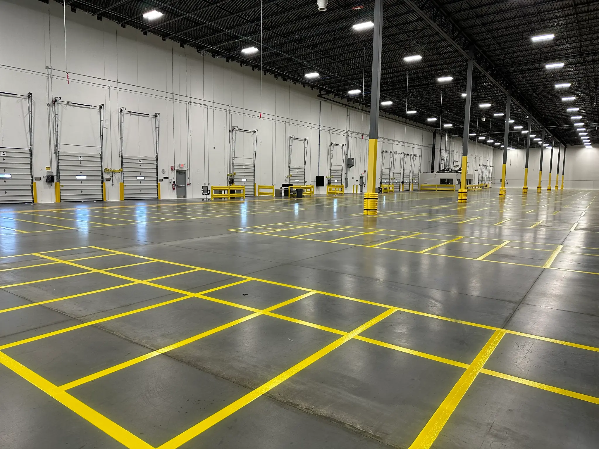 Atlanta Line Striping project — Georgia parking lot and warehouse floor marking