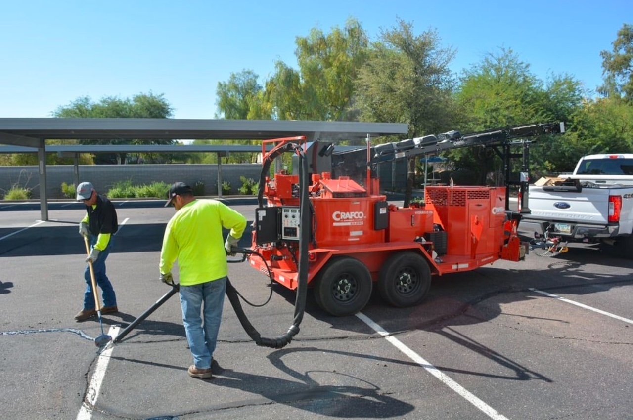 Atlanta Line Striping project — Georgia parking lot and warehouse floor marking