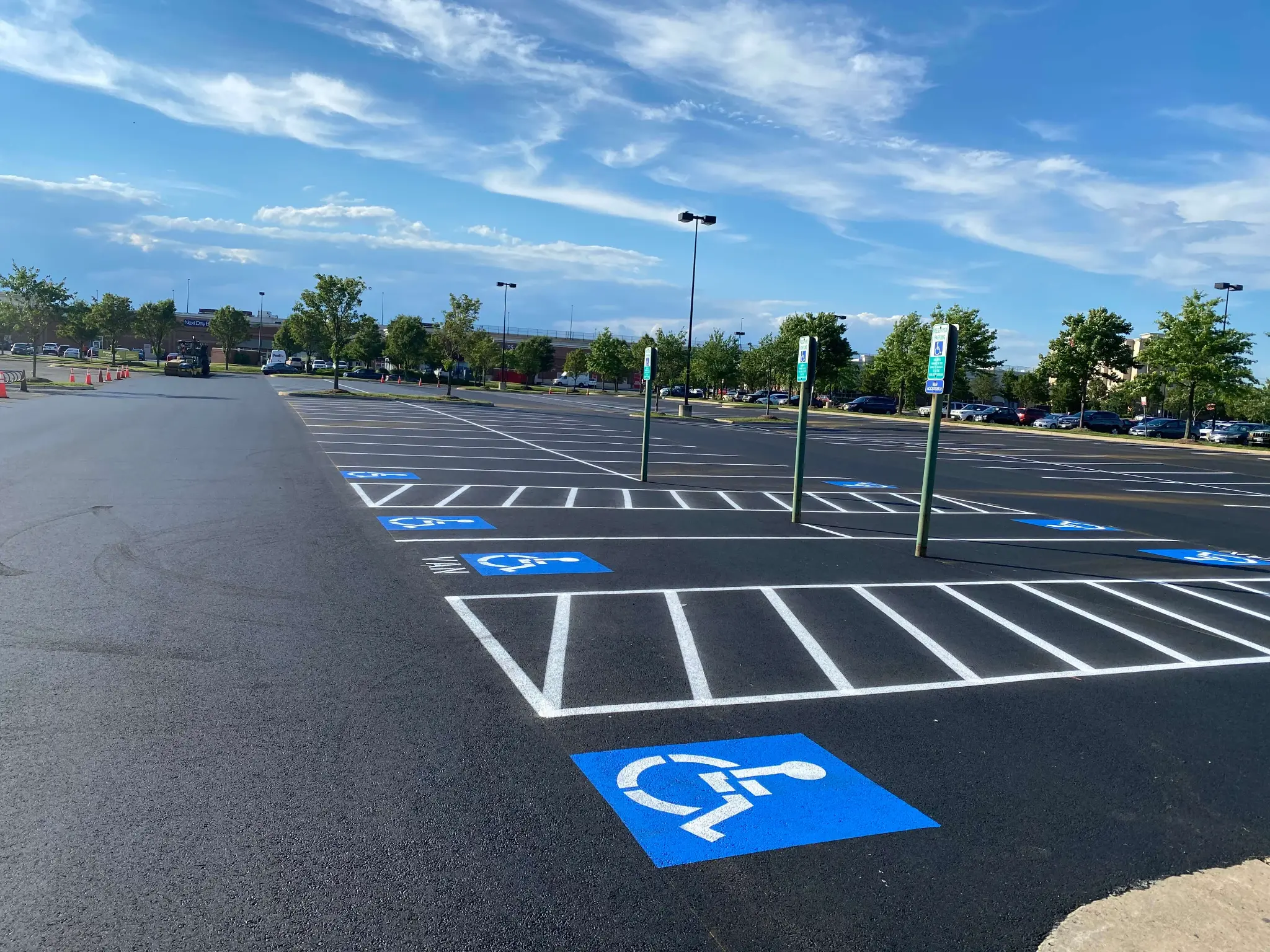 Atlanta Line Striping project — Georgia parking lot and warehouse floor marking