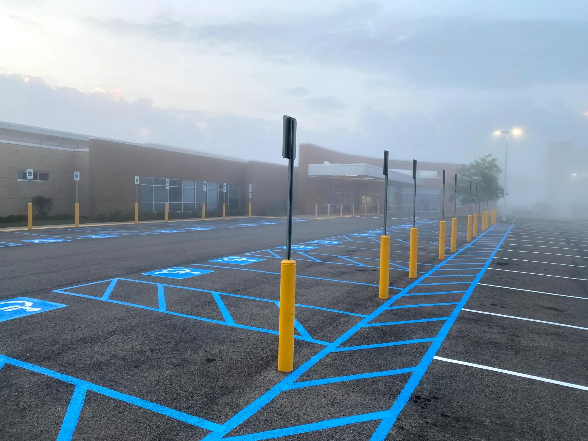 Atlanta Line Striping project — Georgia parking lot and warehouse floor marking