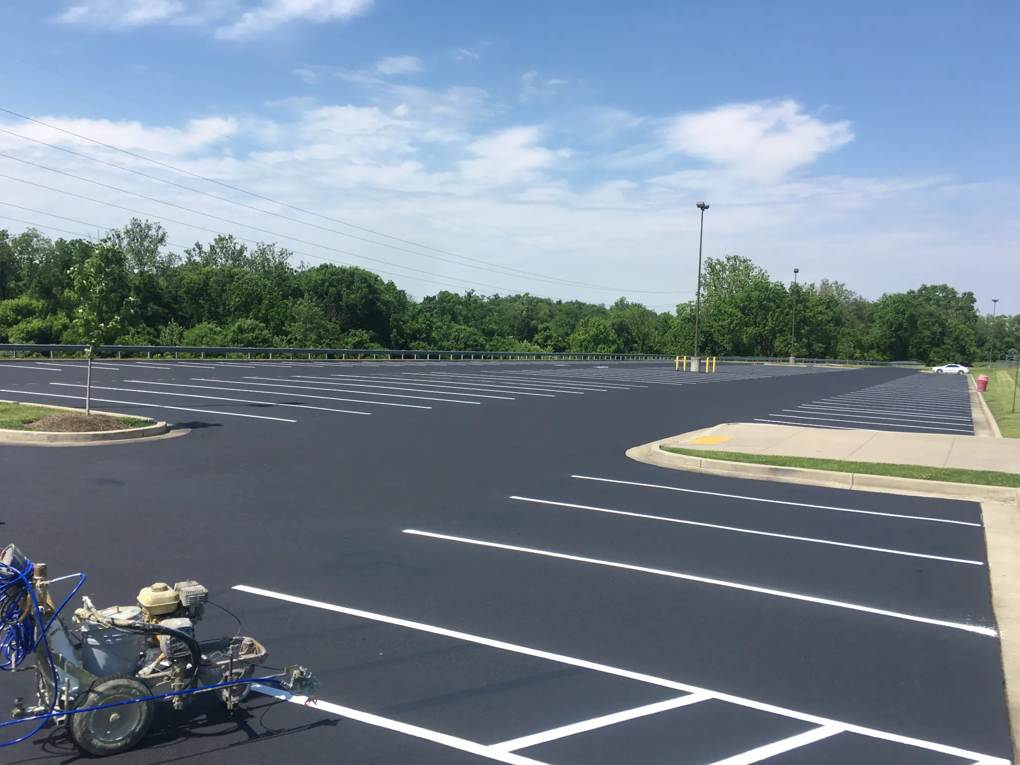 Atlanta Line Striping project — Georgia parking lot and warehouse floor marking