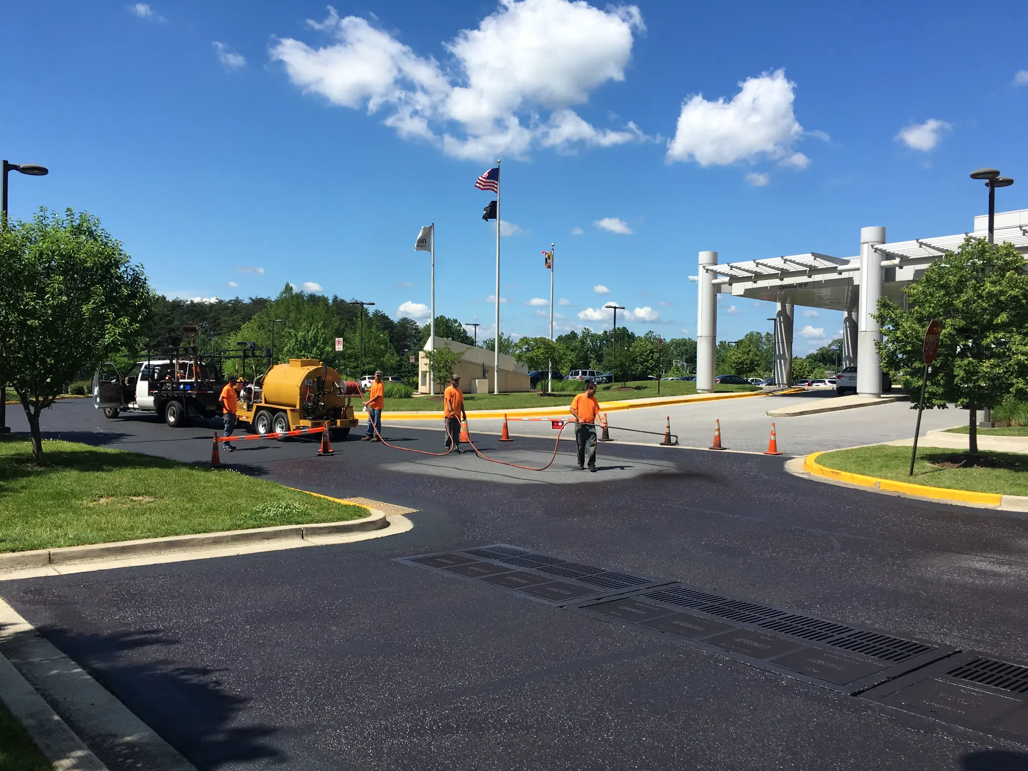 Atlanta Line Striping project — Georgia parking lot and warehouse floor marking
