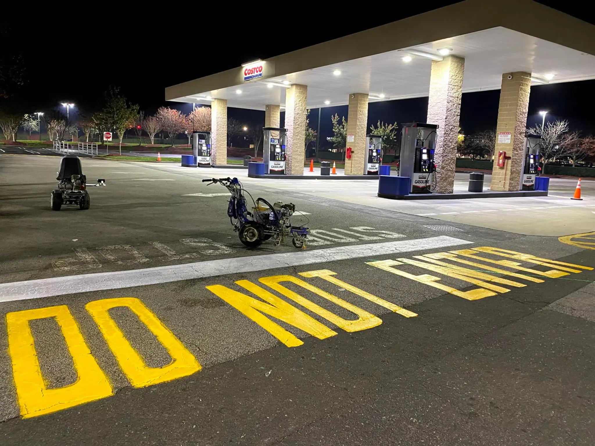 Atlanta Line Striping project — Georgia parking lot and warehouse floor marking