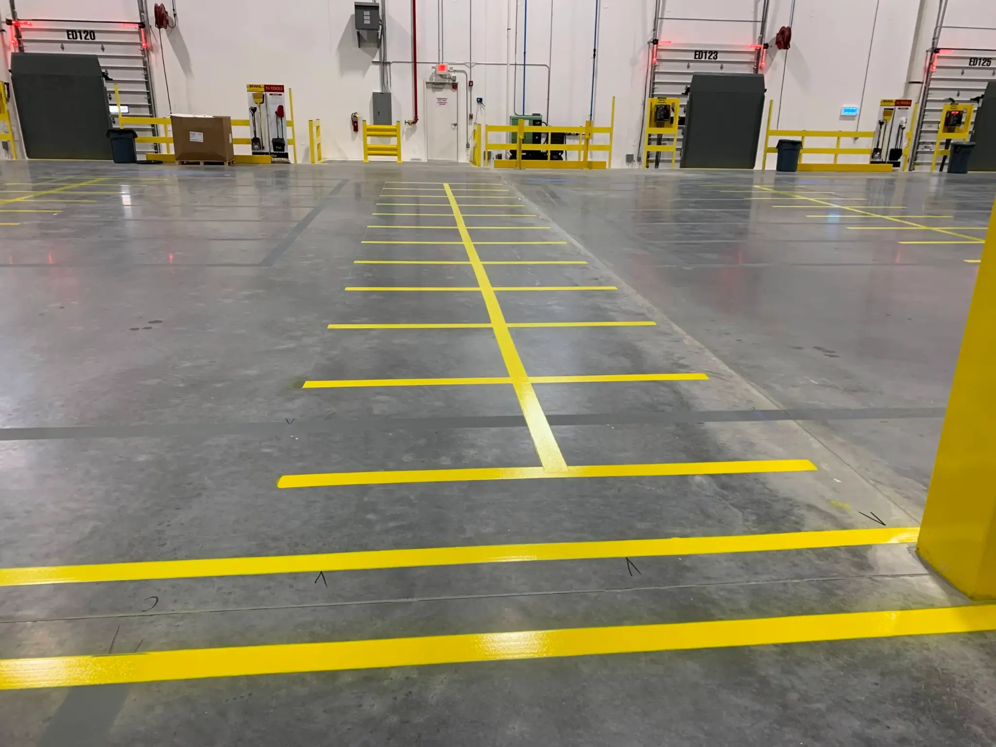 Atlanta Line Striping project — Georgia parking lot and warehouse floor marking