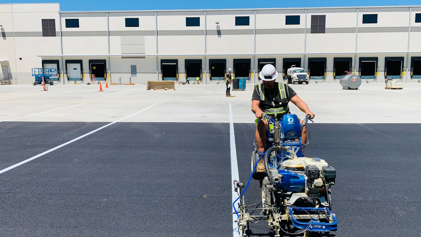 Atlanta Line Striping project — Georgia parking lot and warehouse floor marking