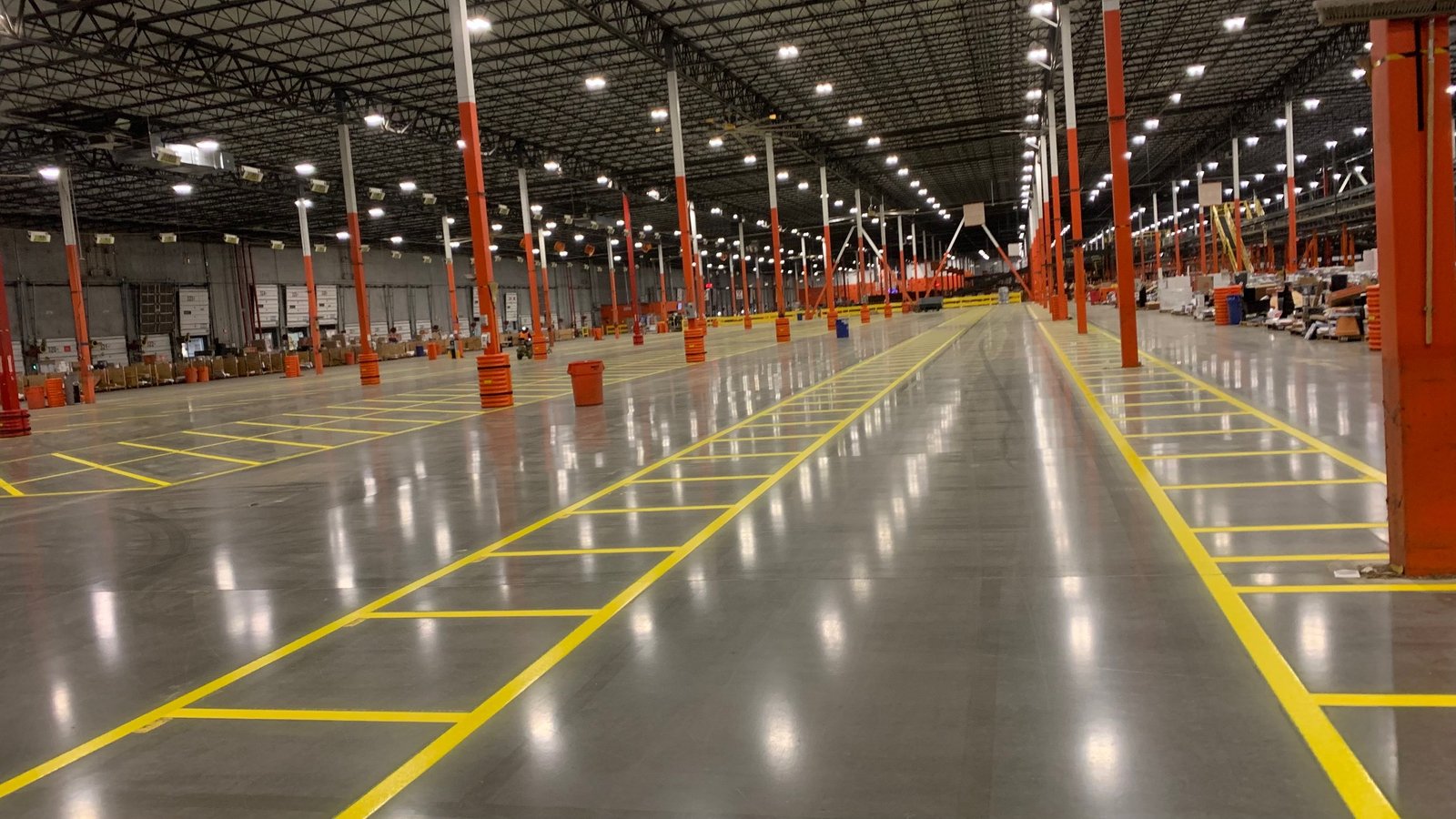 Atlanta Line Striping project — Georgia parking lot and warehouse floor marking