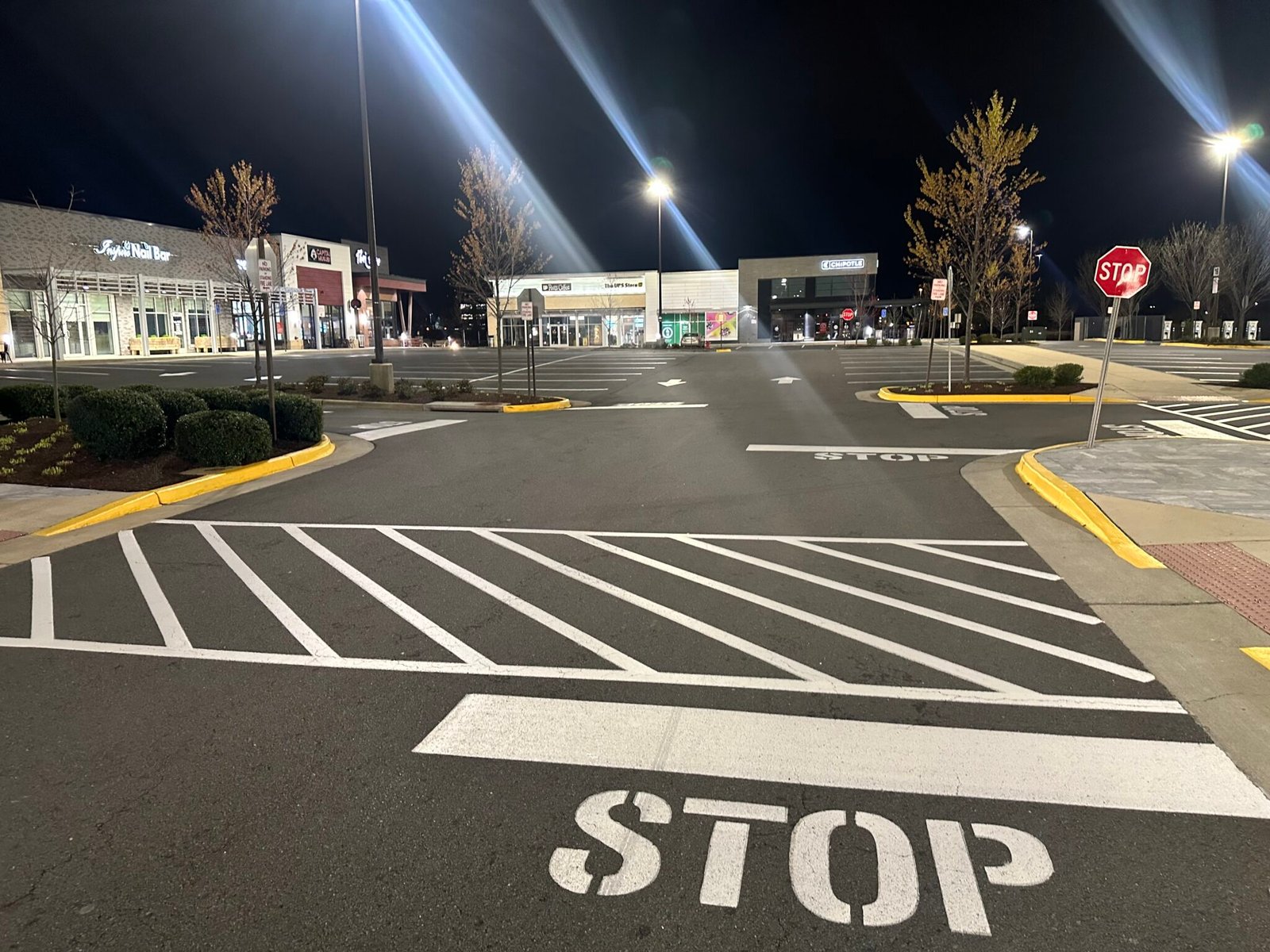 Atlanta Line Striping project — Georgia parking lot and warehouse floor marking