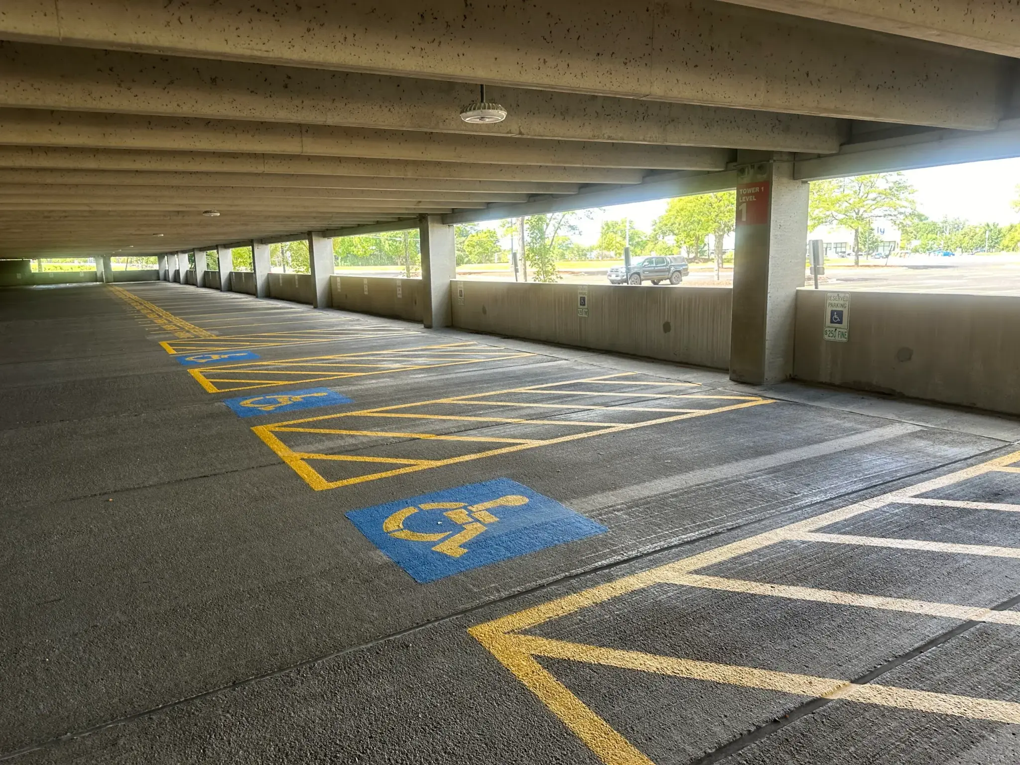 Atlanta Line Striping project — Georgia parking lot and warehouse floor marking