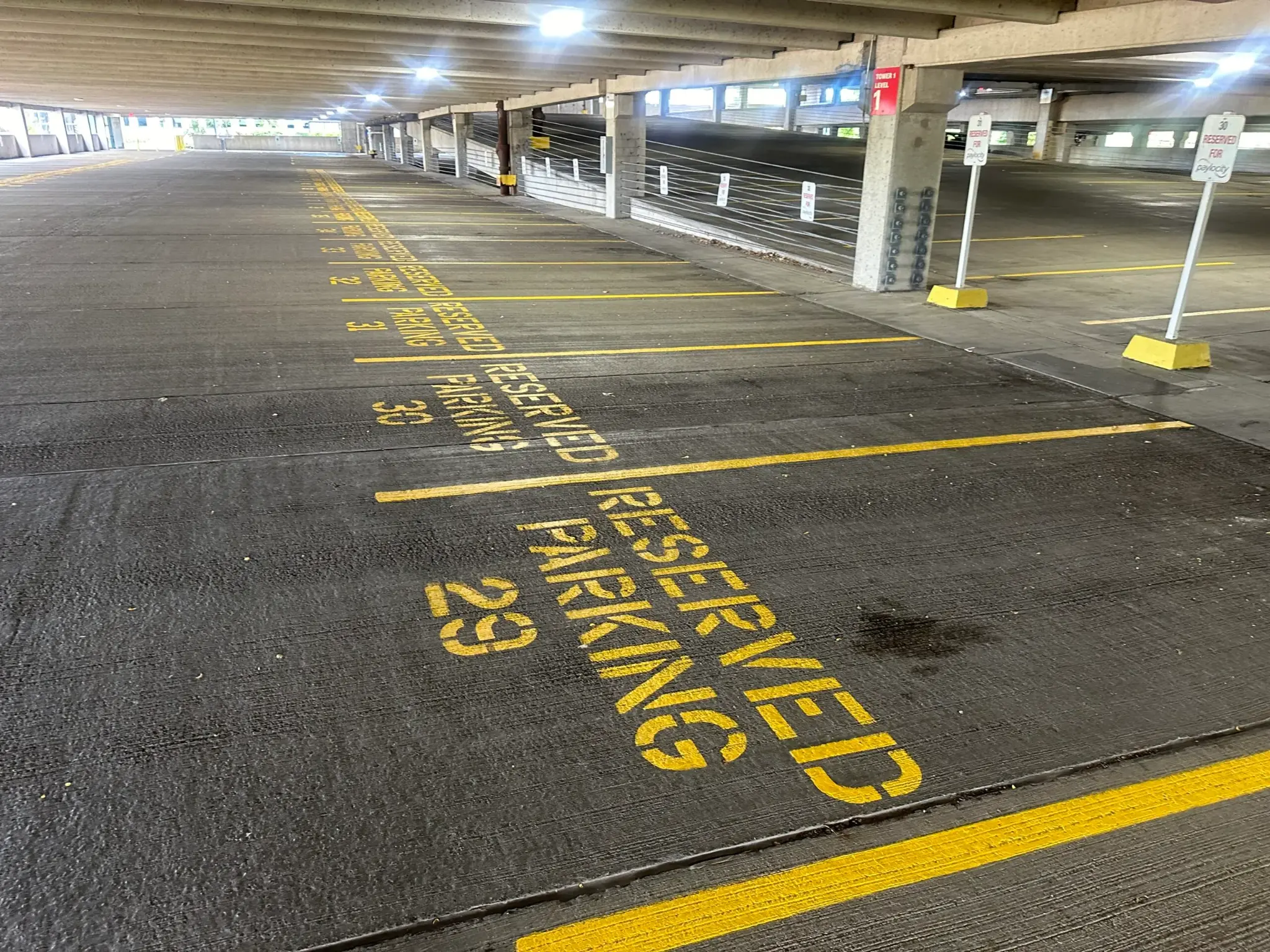Atlanta Line Striping project — Georgia parking lot and warehouse floor marking