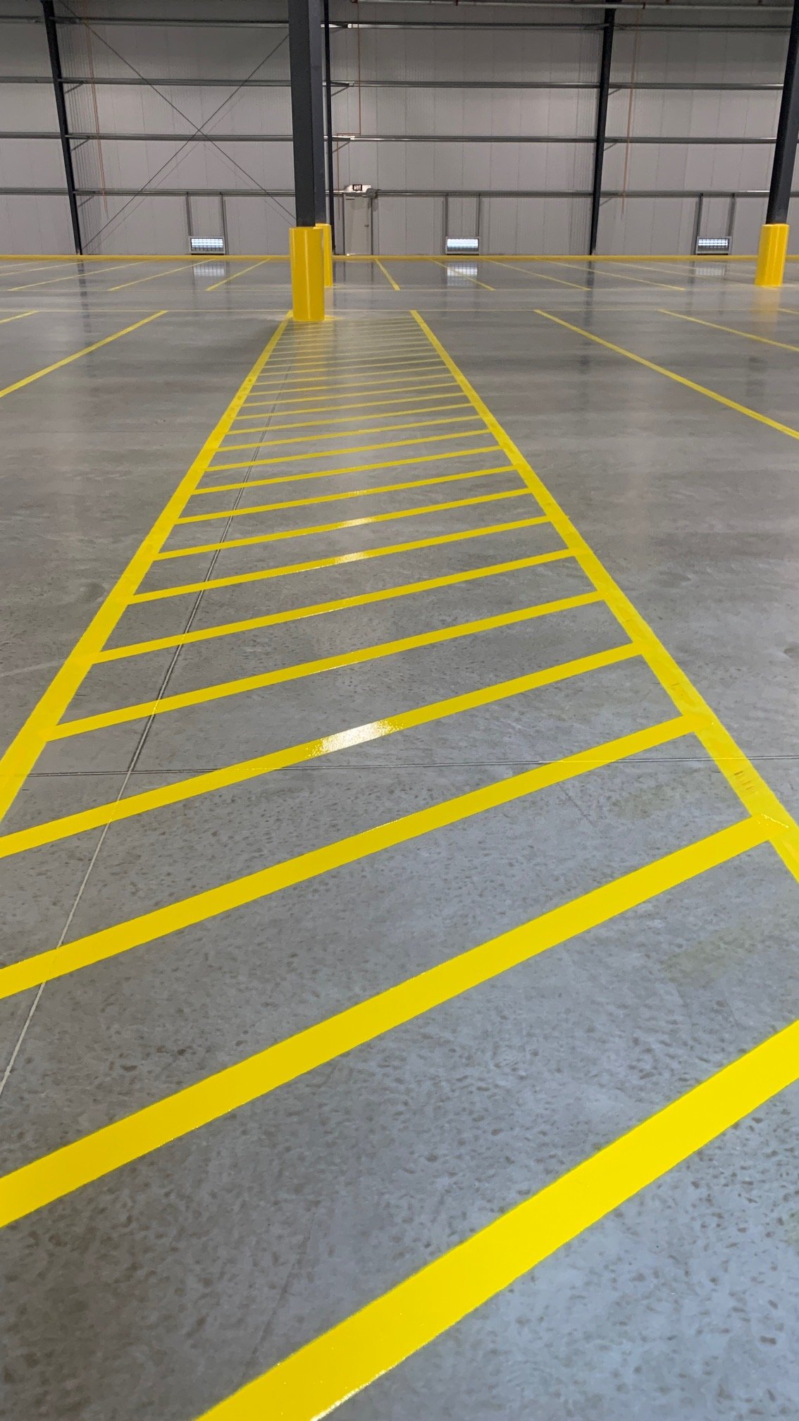 Atlanta Line Striping project — Georgia parking lot and warehouse floor marking