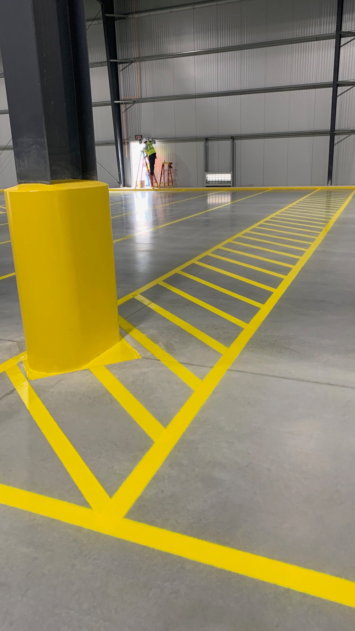 Atlanta Line Striping project — Georgia parking lot and warehouse floor marking