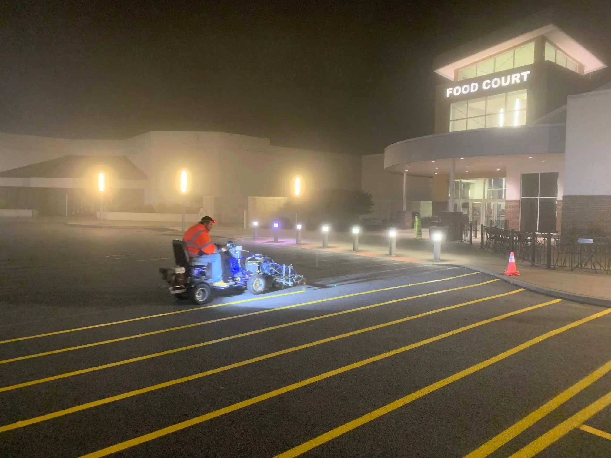 Atlanta Line Striping project — Georgia parking lot and warehouse floor marking