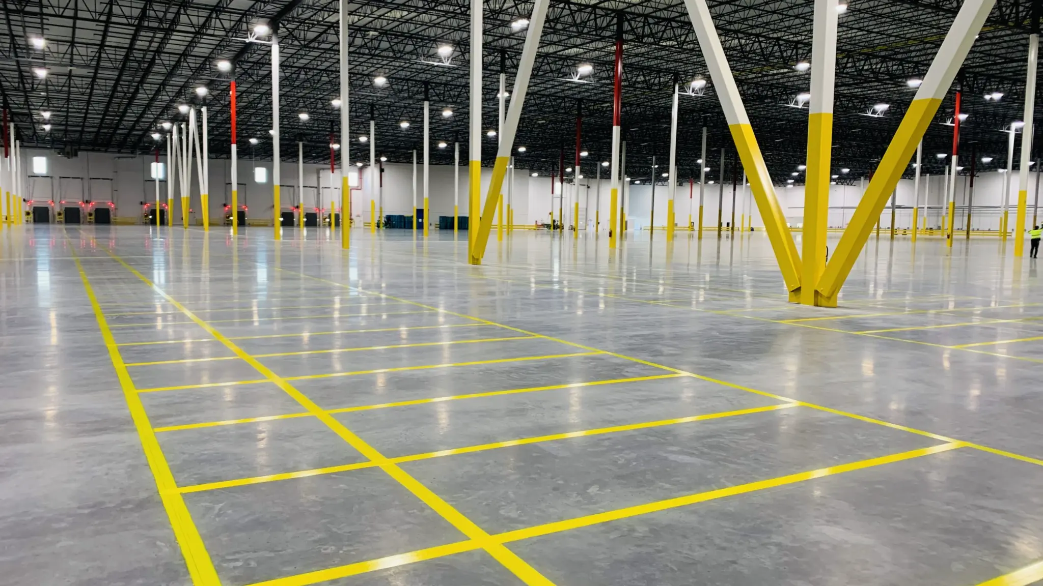 Atlanta Line Striping project — Georgia parking lot and warehouse floor marking