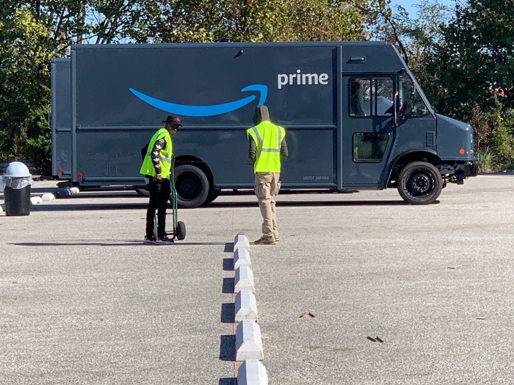 Atlanta Line Striping project — Georgia parking lot and warehouse floor marking