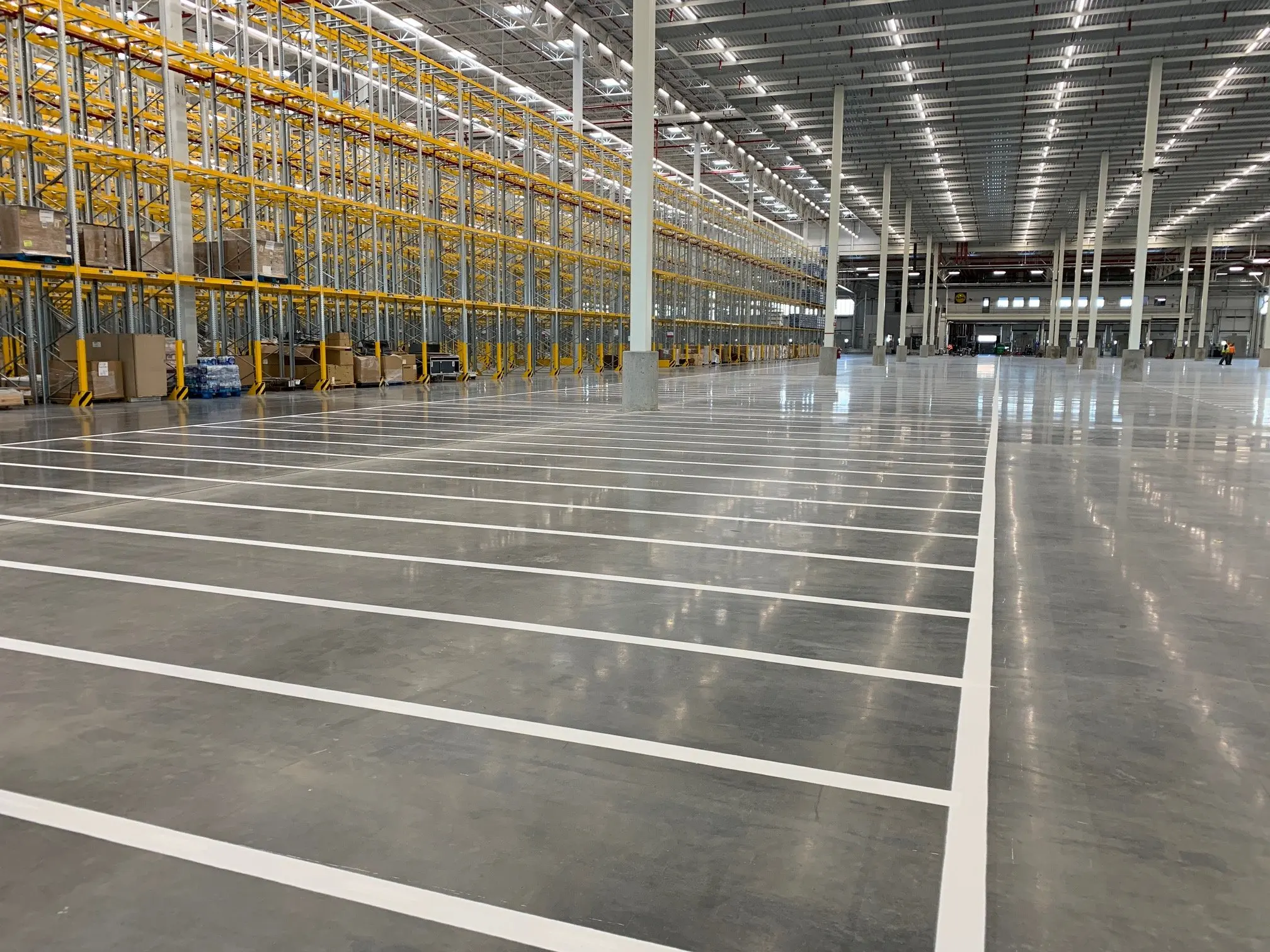 Atlanta Line Striping project — Georgia parking lot and warehouse floor marking