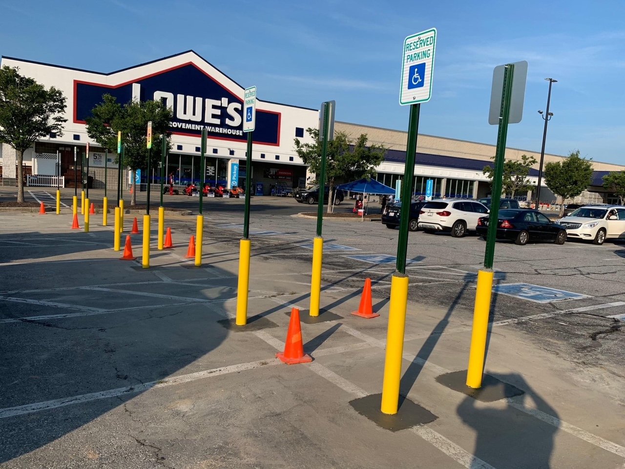 Atlanta Line Striping project — Georgia parking lot and warehouse floor marking