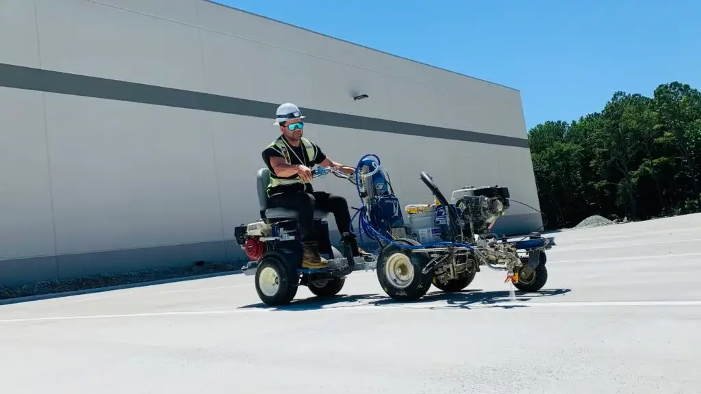 Atlanta Line Striping project — Georgia parking lot and warehouse floor marking