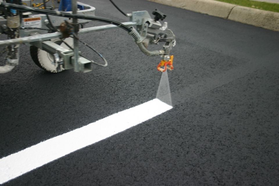 Atlanta Line Striping project — Georgia parking lot and warehouse floor marking